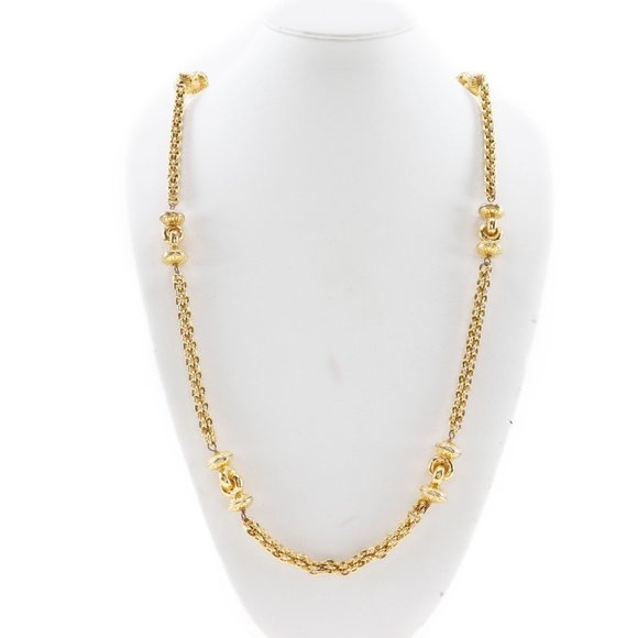 CHANEL Gold Plated Long Necklace Approx. 144g - Picture 2 of 10